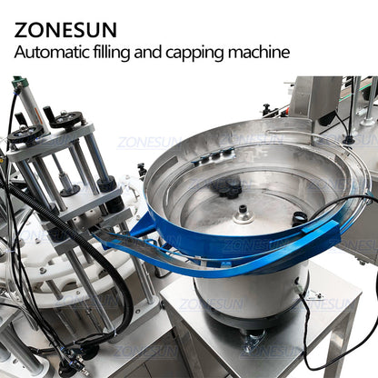 ZONESUN Electric 4‑Nozzles Cylinder Pump Liquid Filling & Capping Line
