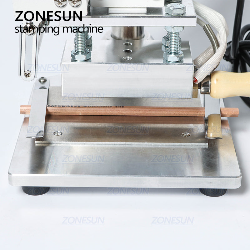 ZONESUN ZS‑100A 5×10 cm Hot Foil Stamping Machine with Dual Clips
