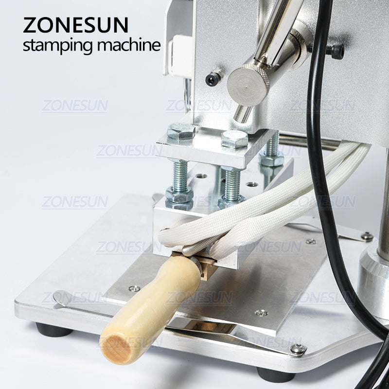 ZONESUN ZS‑100A 5×10 cm Hot Foil Stamping Machine with Dual Clips
