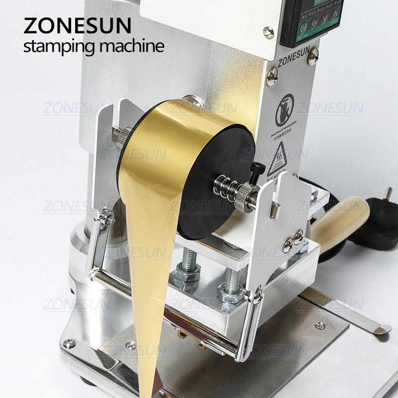 ZONESUN ZS‑100A 5×10 cm Hot Foil Stamping Machine with Dual Clips