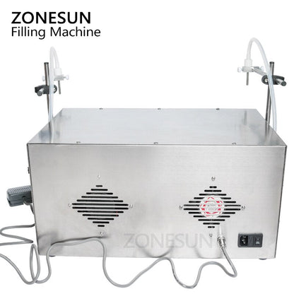ZONESUN 2 Nozzles Peristaltic Pump Liquid Filling Machine