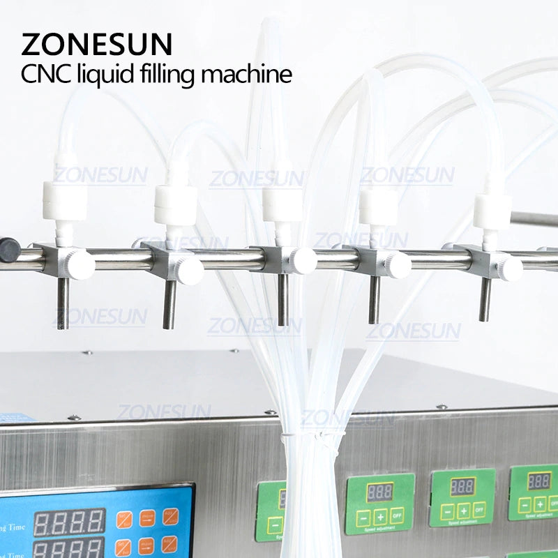 ZONESUN Digital Control 8 Nozzles Diaphragm Pump Liquid Filling Machine