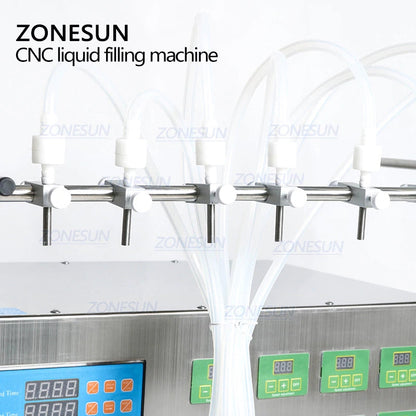 ZONESUN Digital Control 8 Nozzles Diaphragm Pump Liquid Filling Machine