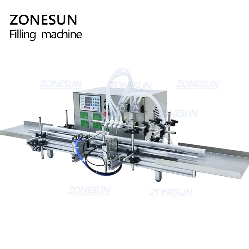 ZONESUN ZS-DTPP4W Riempitrice automatica di liquidi con pompa peristaltica a 4 ugelli