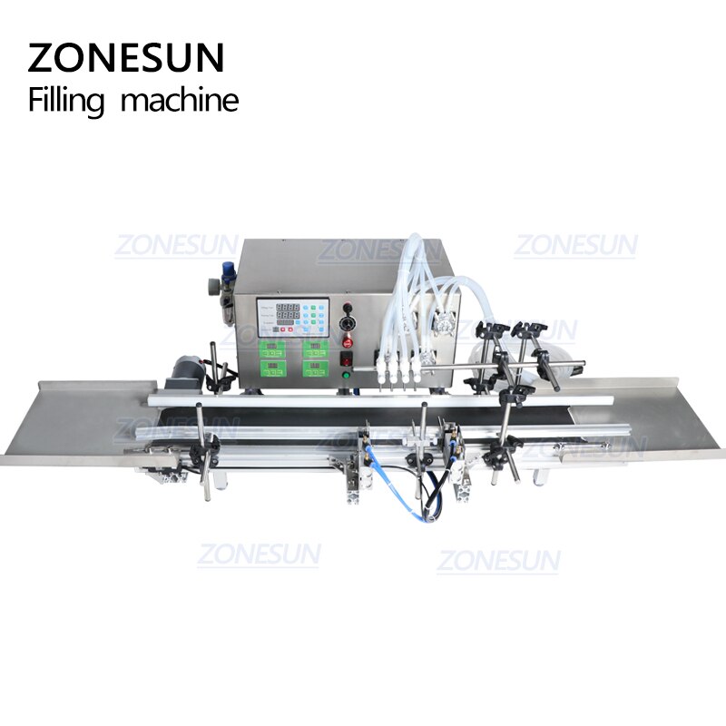 ZONESUN ZS-DTPP4W Riempitrice automatica di liquidi con pompa peristaltica a 4 ugelli