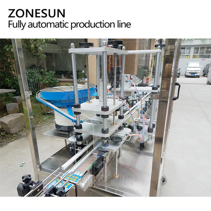 ZONESUN Vertical 6‑Nozzle Liquid Filling Capping Labeling Machine