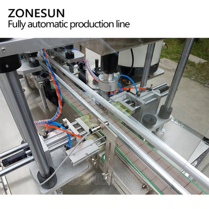ZONESUN Vertical 6‑Nozzle Liquid Filling Capping Labeling Machine