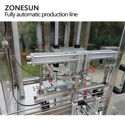 ZONESUN Vertical 6‑Nozzle Liquid Filling Capping Labeling Machine