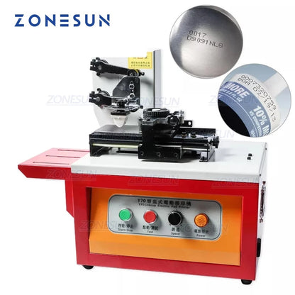 ZONESUN Y70 Automatic Ink Pad Printer for Bottles, Cartons & Cans