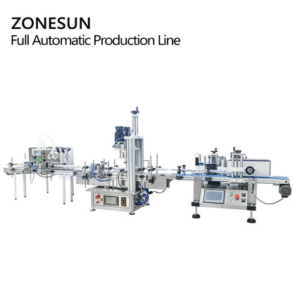 ZONESUN ZS‑FAL180 Tabletop 4‑Nozzles Filling Capping Labeling Machine