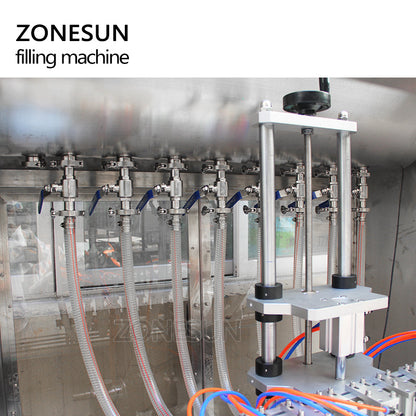 ZONESUN ZS-YT8T-8ZL Auto Pneumatic 4 Nozzles Liquid Filling Machine