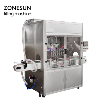 ZONESUN ZS-YT8T-8ZL Auto Pneumatic 4 Nozzles Liquid Filling Machine