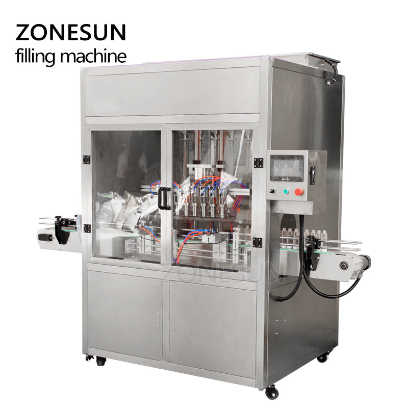 ZONESUN ZS-YT8T-8ZL Auto Pneumatic 4 Nozzles Liquid Filling Machine