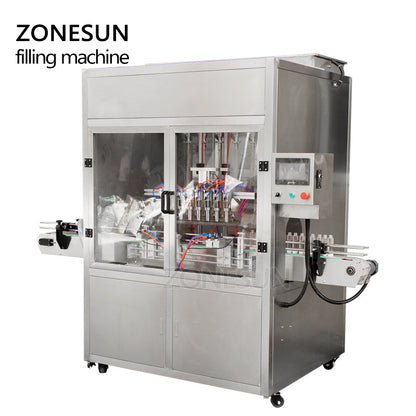 ZONESUN ZS-YT8T-8ZL Auto Pneumatic 4 Nozzles Liquid Filling Machine