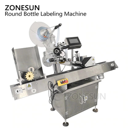 ZONESUN ZS-TB800 High Speed Automatic Small Round Bottle Labeling Machine