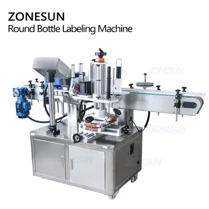 ZONESUN ZS‑TB200 Automatic Round Bottle Labeler with Date Coding
