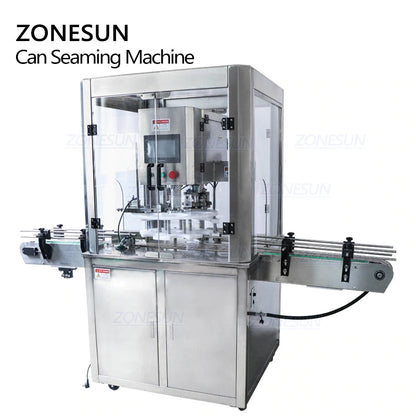 ZONESUN Automatic Electric Round Can Sealing Machine with Dust Cover