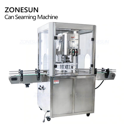 ZONESUN Automatic Electric Round Can Sealing Machine with Dust Cover