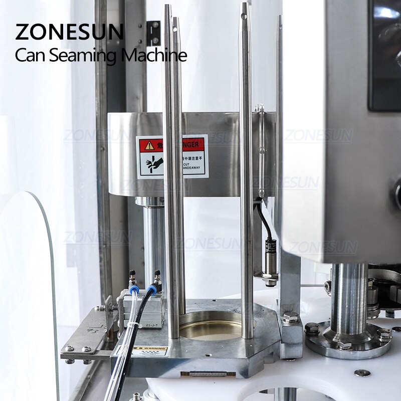 ZONESUN Automatic Electric Round Can Sealing Machine with Dust Cover