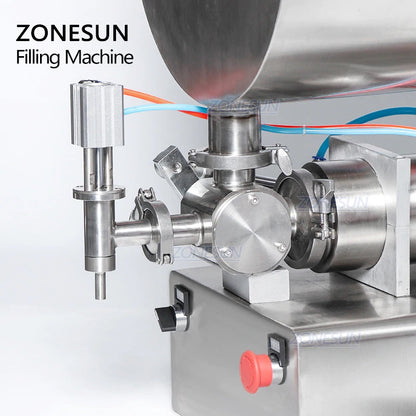 ZONESUN Pneumatic Paste Filling Machine with Mixer