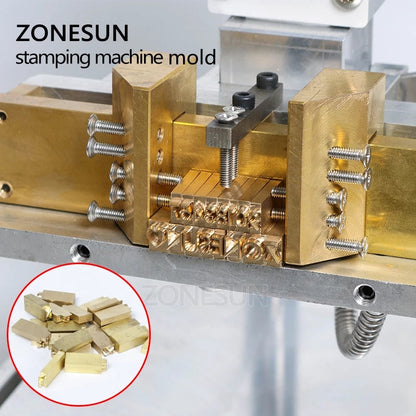 ZONESUN-Molde de sello de números, alfabeto y símbolos para máquina de estampado ZS-110A