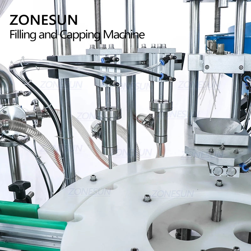 ZONESUN ZS-AFC2 Automatic Paste Filling & Capping Machine With Feeder