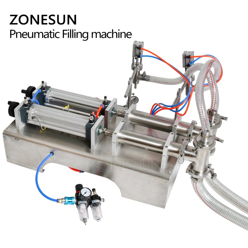 ZONESUN ZS-YT2 Pneumatic 2 Nozzles Liquid Filling Machine