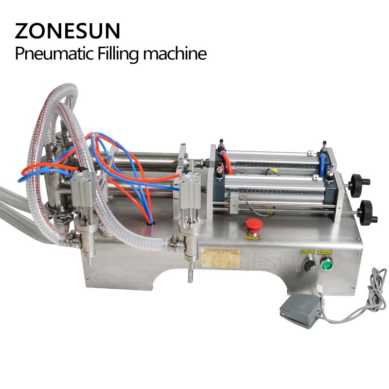 ZONESUN ZS-YT2 Pneumatic 2 Nozzles Liquid Filling Machine