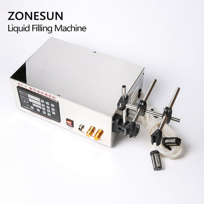 ZONESUN Semi‑Automatic 2‑Head Diaphragm Pump Liquid Filling Machine