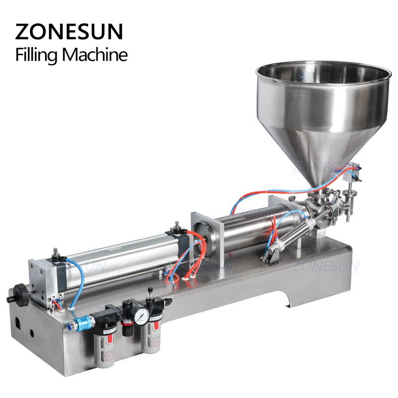 ZONESUN ZS‑GT1P Pneumatic Paste&Liquid Filling Machine–Semi‑Automatic