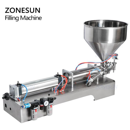 ZONESUN ZS‑GT1P Pneumatic Paste&Liquid Filling Machine–Semi‑Automatic