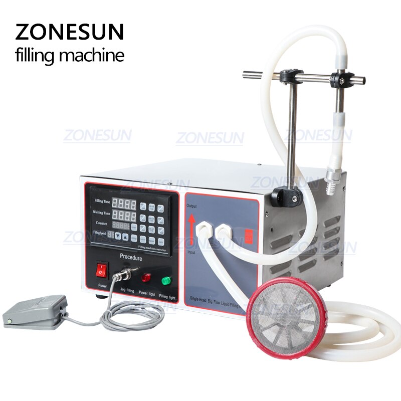 ZONESUN ZS‑GFK17B Semi‑Automatic Diaphragm Pump Liquid Filling Machine
