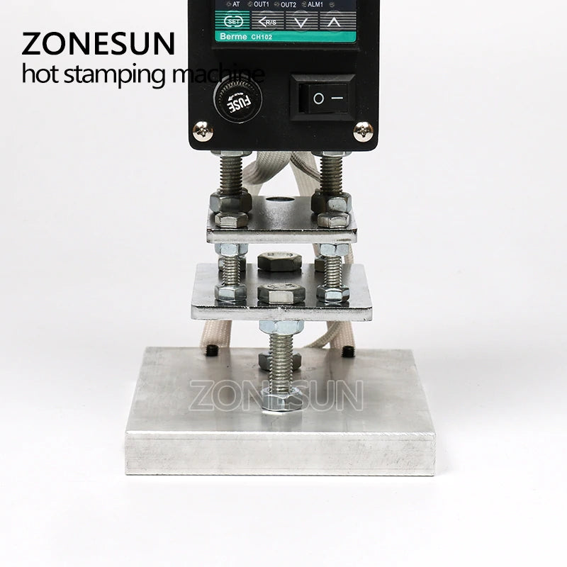 ZONESUN 500W Hand‑held Hot Stamping Tool – 5×7 cm / 8×10 cm / 10×13 cm