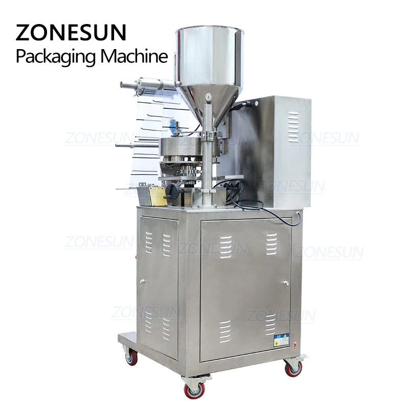 ZONESUN ZS‑K100 Automatic Powder Filling Sealing Machine–With Date Printer