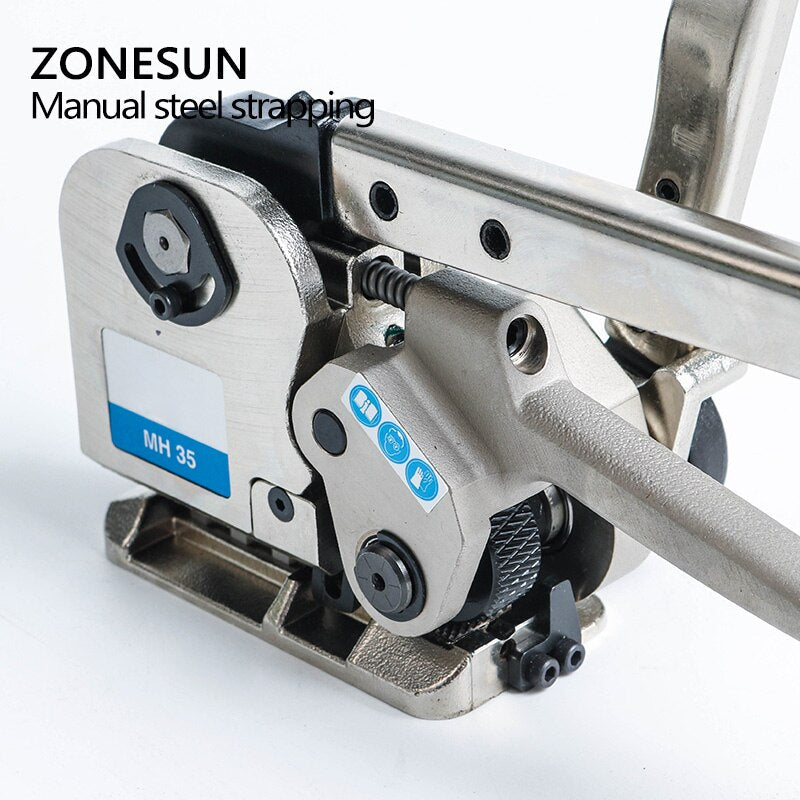 ZONESUN MH35 Manual Sealless Steel Strapping Tool–16–25 mm Heavy‑Duty
