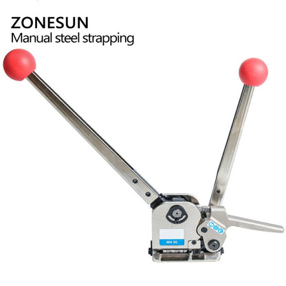 ZONESUN MH35 Manual Sealless Steel Strapping Tool–16–25 mm Heavy‑Duty