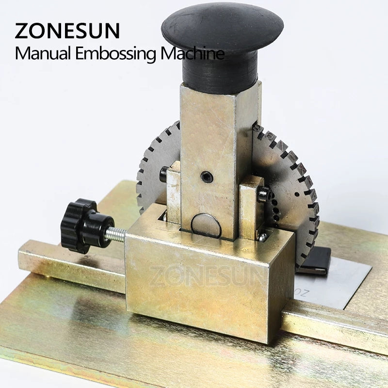 ZONESUN Manual Metal Embossing Machine for Tags, Nameplates&Bracelets