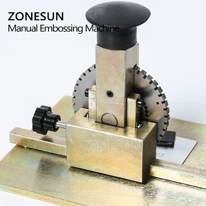 ZONESUN Manual Metal Embossing Machine for Tags, Nameplates&Bracelets