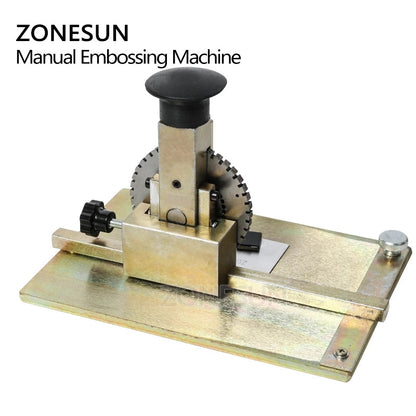 ZONESUN Manual Metal Embossing Machine for Tags, Nameplates&Bracelets