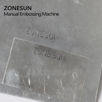 ZONESUN Manual Metal Embossing Machine for Tags, Nameplates&Bracelets