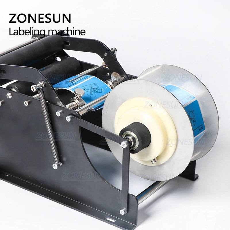 ZONESUN ZS‑50P Manual Round Bottle Labeling Machine for Small Jobs