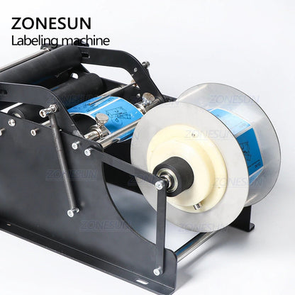 ZONESUN ZS‑50P Manual Round Bottle Labeling Machine for Small Jobs