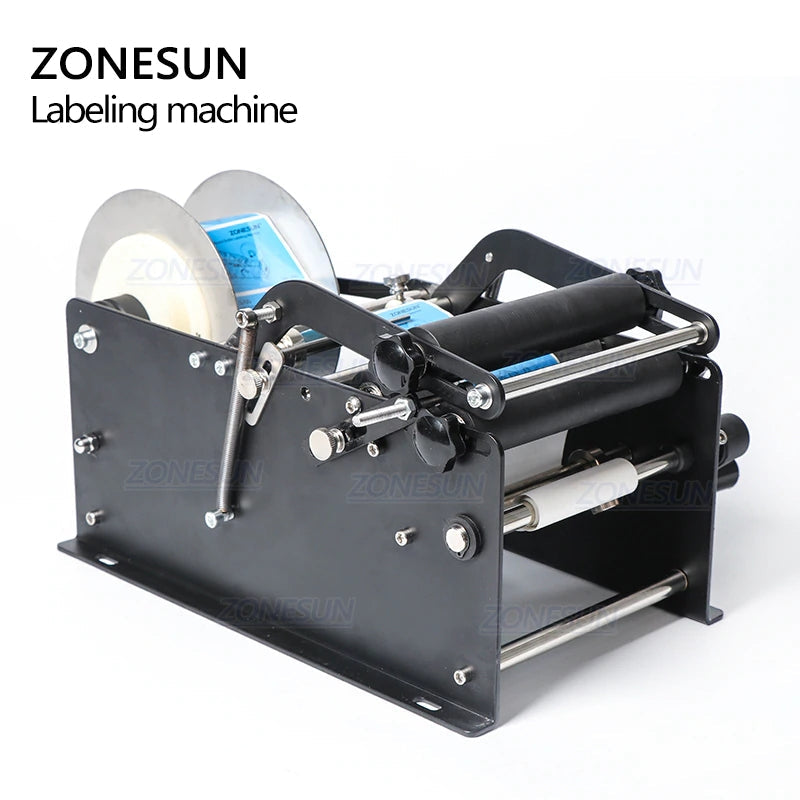 ZONESUN ZS‑50P Manual Round Bottle Labeling Machine for Small Jobs