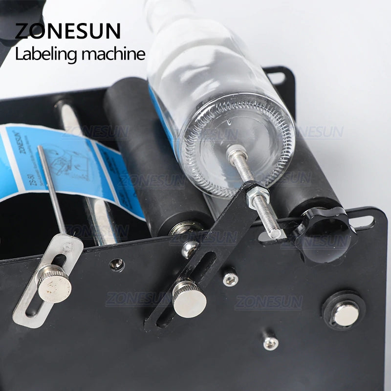 ZONESUN ZS‑50P Manual Round Bottle Labeling Machine for Small Jobs