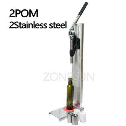 ZONESUN Manual Wine Corking Machine for 20–24mm Bottles