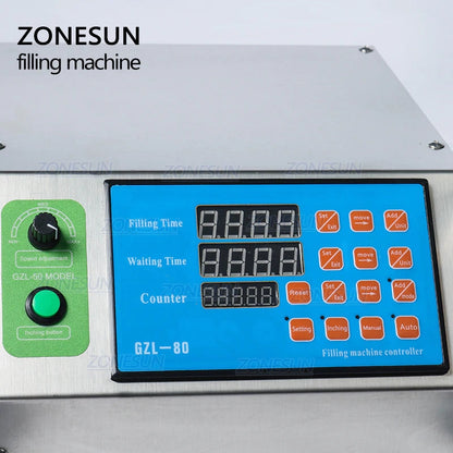 ZONESUN Single Nozzle Peristaltic Pump Digital Liquid Filling Machine