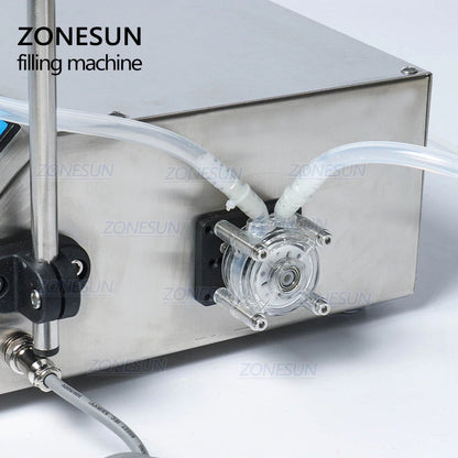 ZONESUN Single Nozzle Peristaltic Pump Digital Liquid Filling Machine
