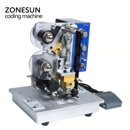 ZONESUN HP‑241B Semi‑auto Hot Stamp Ribbon Code Printer for Packaging