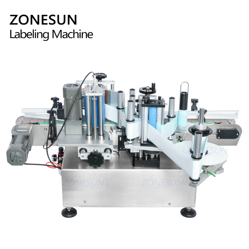 ZONESUN ZS‑TB500 Desktop Double‑Side Round Bottle Labeler with Coder