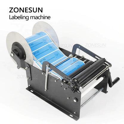ZONESUN ZS-50W Manual Labeling Machine for Round Bottles